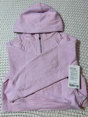 Lululemon meadowsweet pink scuba oversized half zip hoodie size xs/s
